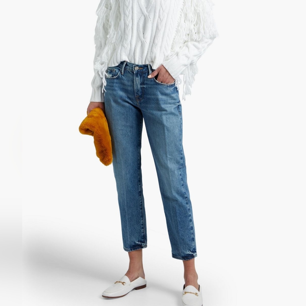 Frame Le Nouveau Straight Cropped Jeans